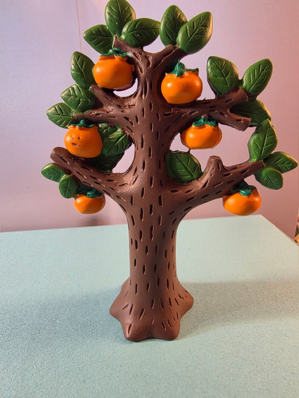 Wooden Orange Tree Figurine